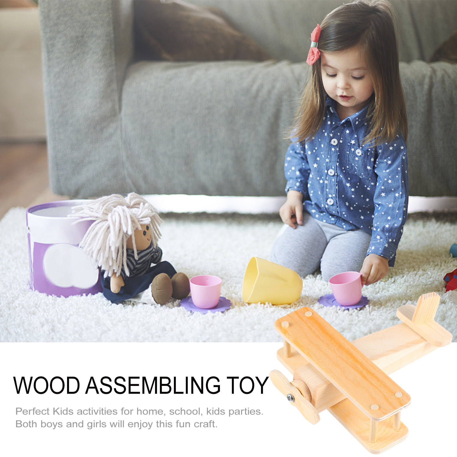 1Set Wooden Glider Handmade As - Kids Education Activities ulasan dan harga