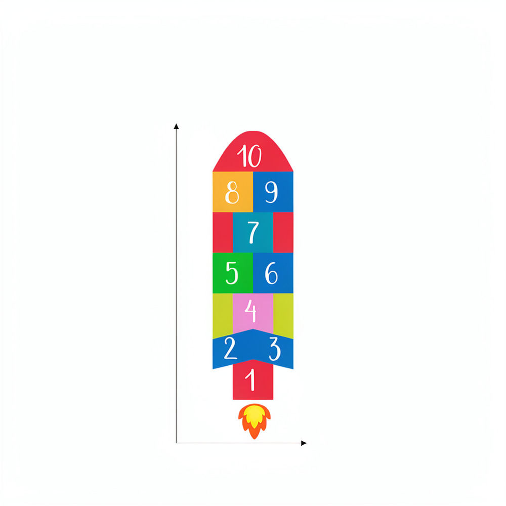 Creative Rocket Hopscotch Wall - Kids Education Activities ulasan dan harga